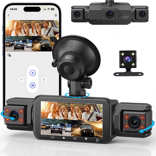 Wireless Car Dash Cam Front And Rear With Night Vision - Coldesk