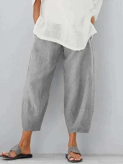 Women's Linen Leisure Pants - Coldesk