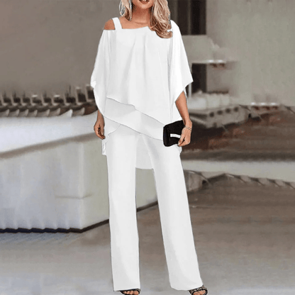 Women's Two-Piece Set| Elegant two-piece set with cold shoulder - Coldesk